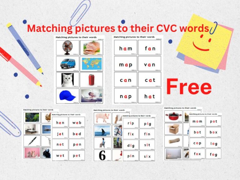 Matching pictures to their CVC words