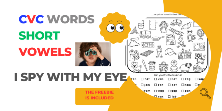 short vowel sounds activity I spy with my eye