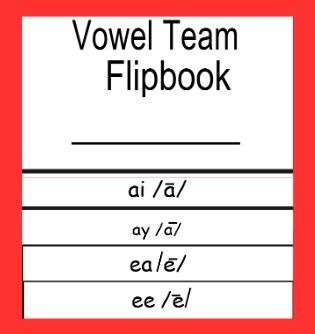 vowel team flipbook free download