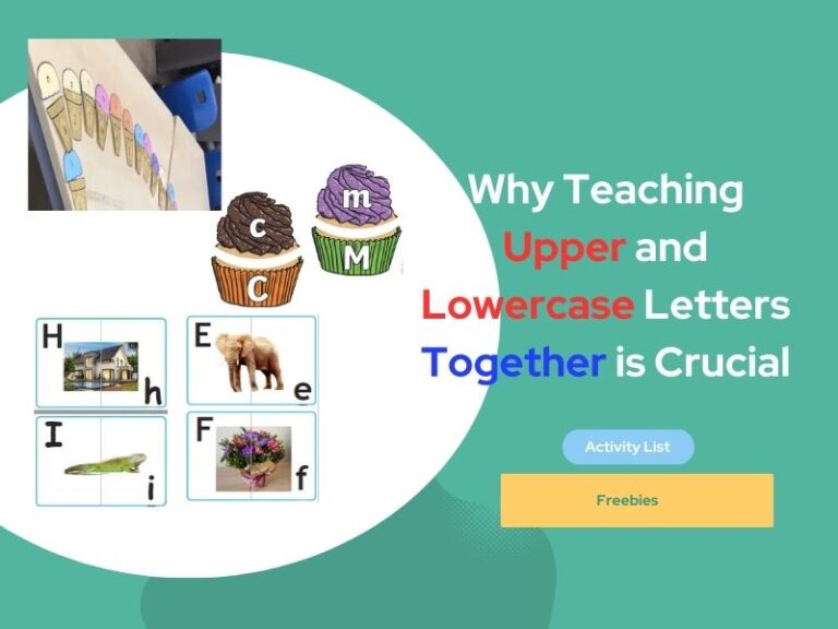 teaching upper and lowercase letters together free activity hands on