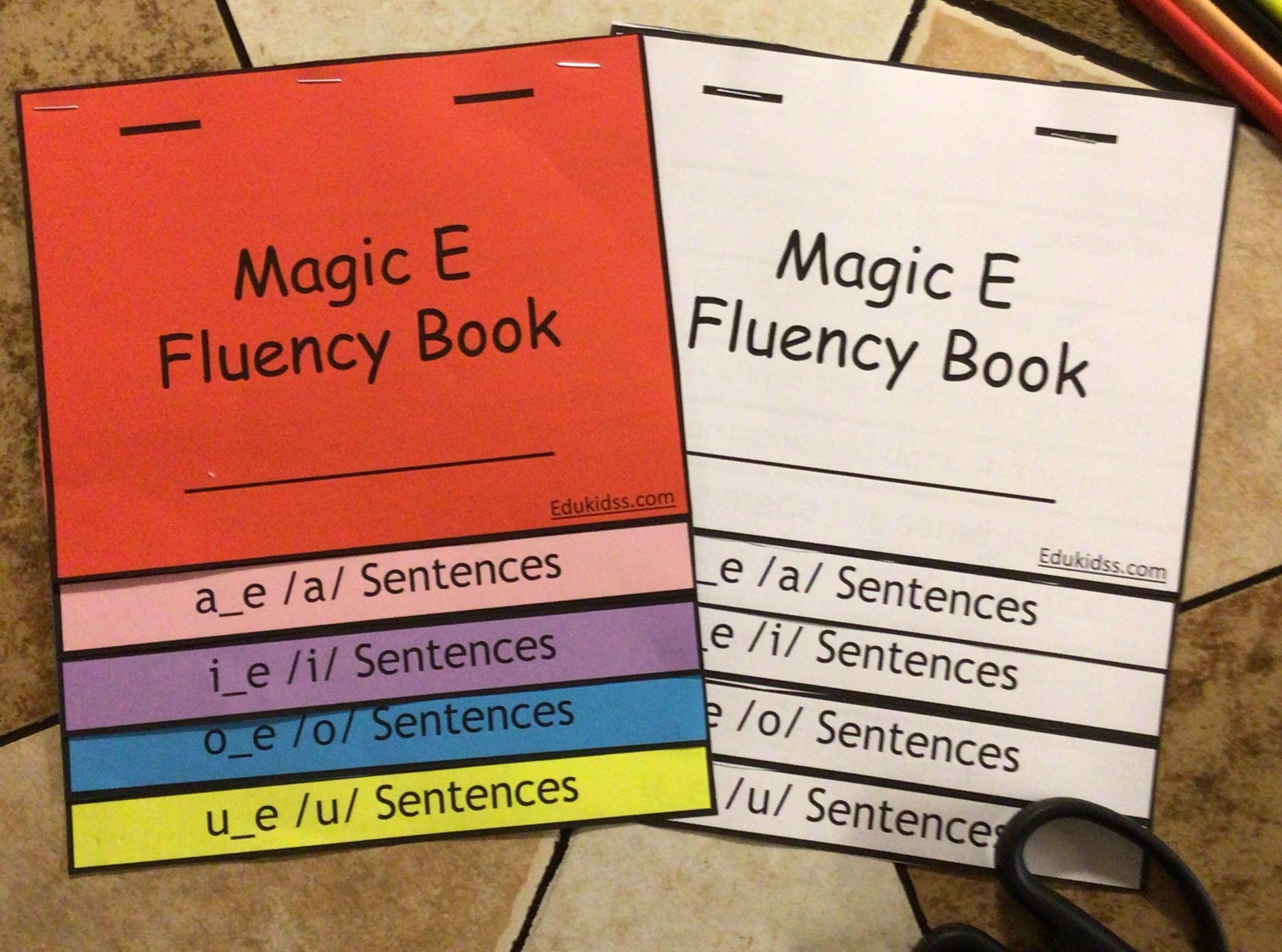CVCe Word Flip Books/ Magic-e /  Flip book, Magic e words, Magic e
