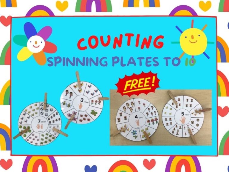 Counting Plate to 10 hands on activity printable