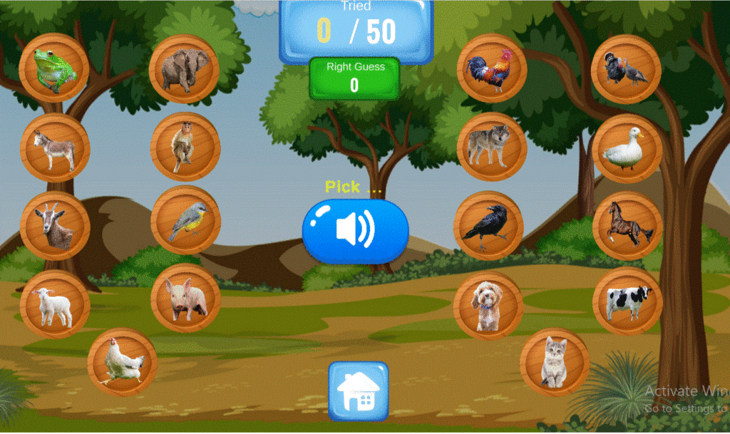 Guess animals sounds online game