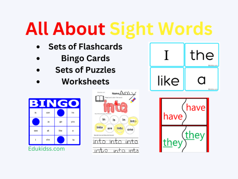 all about sight words free printable