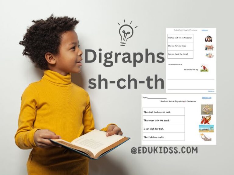 digraphs sh, ch and th worksheets